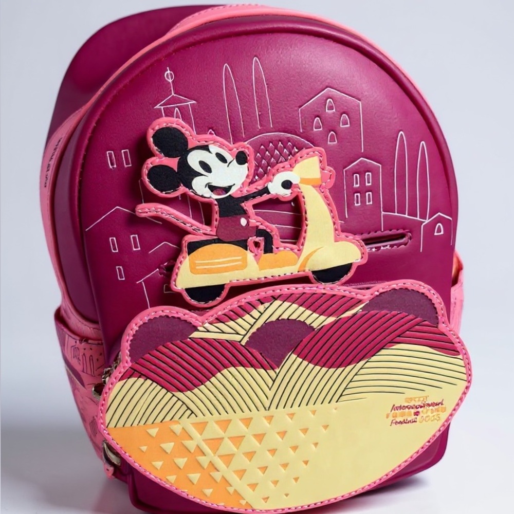 Mickey Vespa Epcot Food & Wine Festival 2025 Disney Loungefly Mini Backpack- NWT